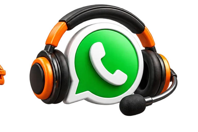Ilustração de atendimento pelo WhatsApp